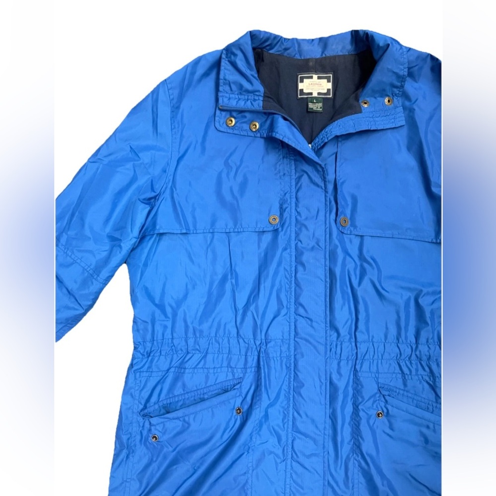 VINTAGE 90’s Ralph Lauren Naval Supply Co. Blue Windbreaker Rain Coat Jacket L